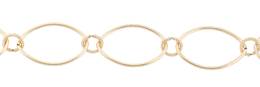 Gold Filled Chain 11.6mm Width Long And Short Link