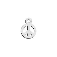 Sterling Silver Peace Charm 6mm