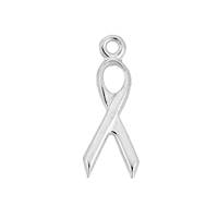 Sterling Silver Ribbon Charm 15mm