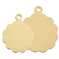 Gold Filled Fancy Flat Disc 14mm Charm