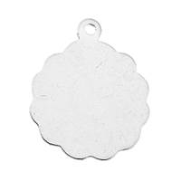 Sterling Silver Disc Charm 14mm