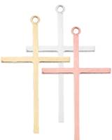 14K 30mm Cross Charm