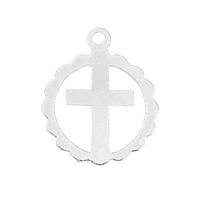 Sterling Silver Cross Charm 12mm