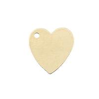 Gold Filled Heart Flat Sheet 10mm Charm