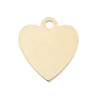 Gold Filled Heart Flat Sheet Charm