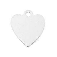 Sterling Silver Heart Charm 14mm