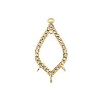 Vermeil Cubic Zirconia Pear CenterPiece