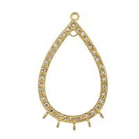 Vermeil Cubic Zirconia Pear CenterPiece ( B )