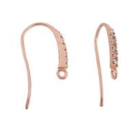 Rose Gold Vermeil 5 Cubic Zirconia Earwire Earring