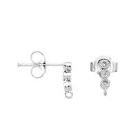 Sterling Silver Cubic Zirconia Stud Earrings