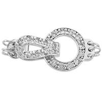 Sterling Silver Cubic Zirconia Pearl Clasps