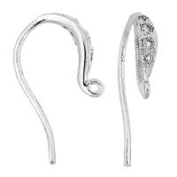 Rhodium Sterling Silver Earwire Earring (B)