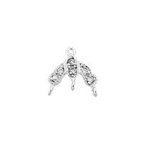 Rhodium Silver Chandelier Earring 9.0mm connectors