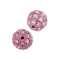 Rose Gold Vermeil Cubic Zirconia Ball Bead