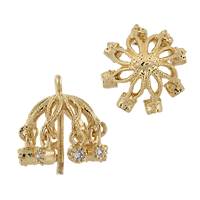 Gold Vermeil Cubic Zirconia 10MM Filigree Drop