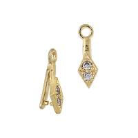 Vermeil Cubic Zirconia Pinch Bail