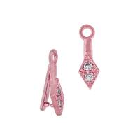Rose Gold Vermeil Cubic Zirconia Pinch Bail