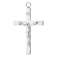 Sterling Silver Crucifix Charm 36mm