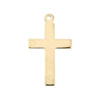 Gold Filled Cross Flat Sheet 21mm Charm