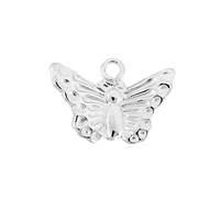 Sterling Silver Butterfly Charm 12mm