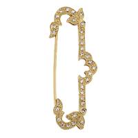 Vermeil Gold Cubic Zironia Fancy Brooch