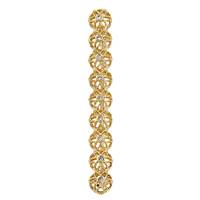 Vermeil Gold Cubic Zironia Filigree Brooch