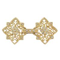 Gold Vermeil Cubic Zirconia Fold-Over Filigree Clasp