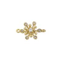 Vermeil Cubic Zirconia Snowflake Connectors