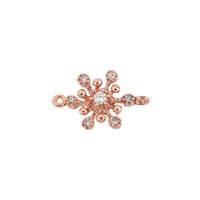 Rose Gold Vermeil 8mm Cubic Zirconia Snowflake Connector