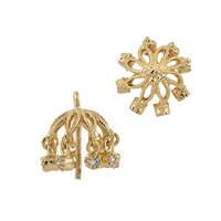 Gold Vermeil Cubic Zirconia 8MM Filigree Drop