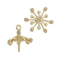 Gold Vermeil Cubic Zirconia 11MM Filigree Drop