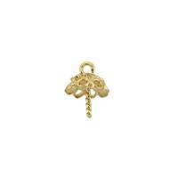 Gold Vermeil Cubic Zirconia 7MM Pearl Drop