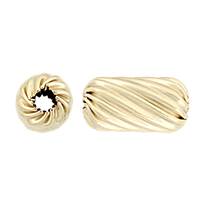 Gold Filled Barrel Spiral Beads