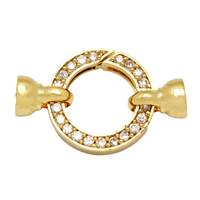 Gold Vermeil Cubic Zirconia Springring Clasp