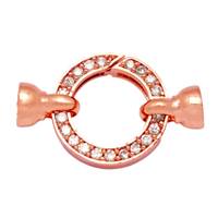 Rose Gold Vermeil Cubic Zirconia Springring Clasp