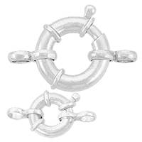 Rhodium Sterling Silver Springring Clasp