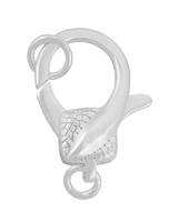 Rhodium Silver Fancy Oval Trigger 21mm