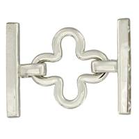 Rhodium Silver Fancy Fold Over Clasp 25mm