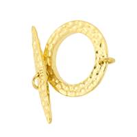 Gold Vermeil Hammer 18mm Toggle Clasp