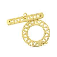 Gold Vermeil Filigree 18mm Toggle Clasp