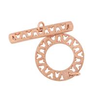 Rose Gold Vermeil 18mm Filigree Toggle Clasp