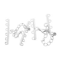 Rhodium Sterling Silver Adjustable Tube Clasp