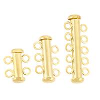 Gold Vermeil Mult-Row Tube Clasps