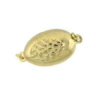 Vermeil Gold Oval One-Touch Hammer Clasp