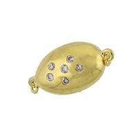 Gold Vermeil Cubic Zirconia One-Touch Clasp C-1