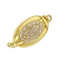 Gold Vermeil Cubic Zirconia One Touch Clasp