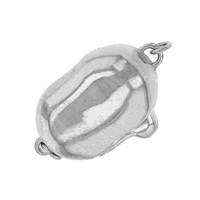Rhodium Silver Side Trigger One Touch Clasp