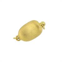 Vermeil Oval One-Touch Matt Clasp