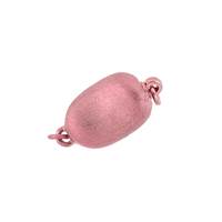 Rose Gold Vermeil Matt Oval One Touch Clasp