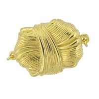Vermeil Oval One-Touch Corrugated Clasp